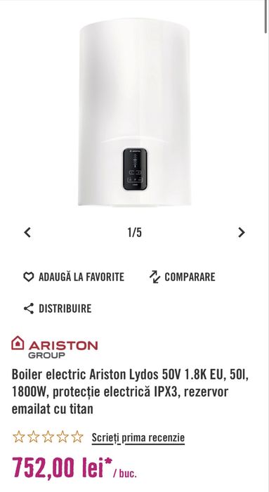 Boiler Ariston 50 l
