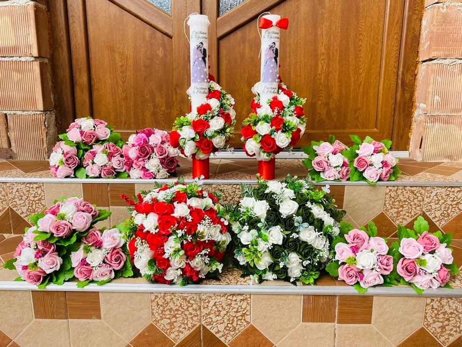 Buchete mireasa nasa si lumanari