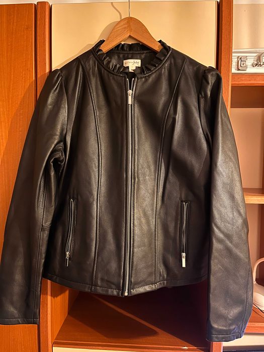 Geaca piele neagra dama