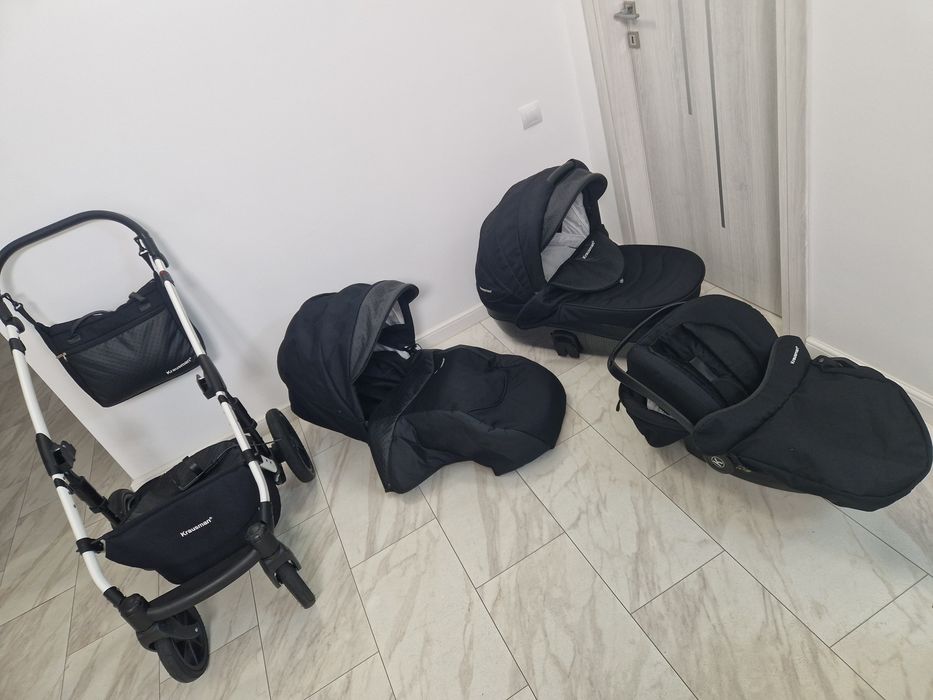 Cărucior Krausman 3 în 1 Poema Black Ediție Limitată