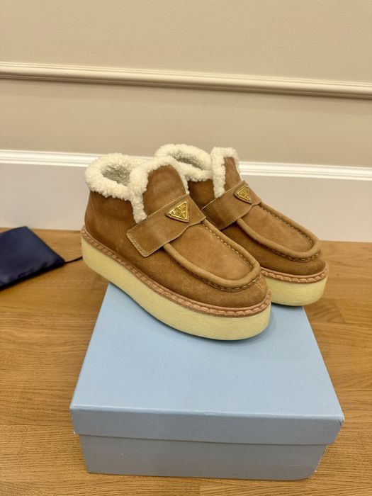 Зимние ботинки Prada почти новые