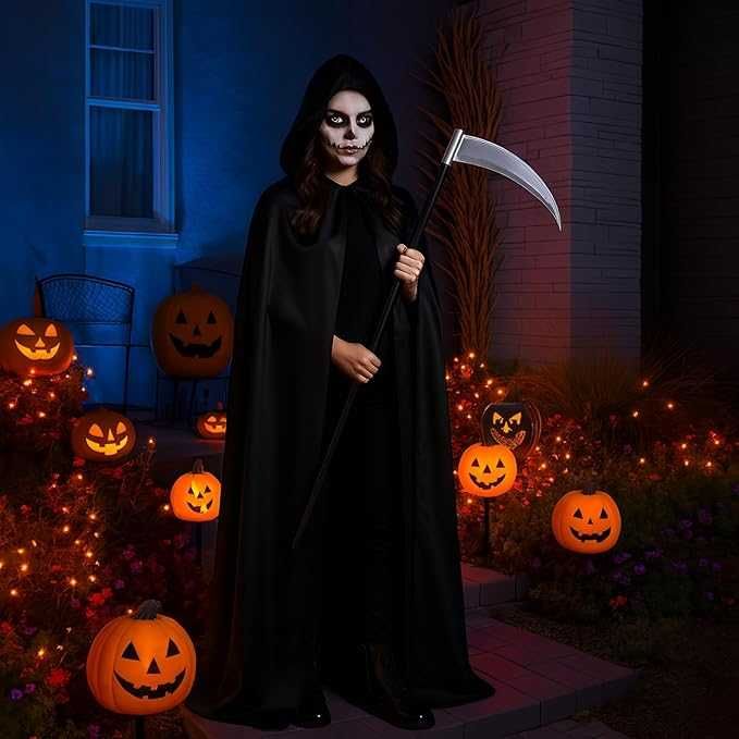 Pelerina/ costum Halloween PREMIUM, BLACK, REDUS de la 150RON