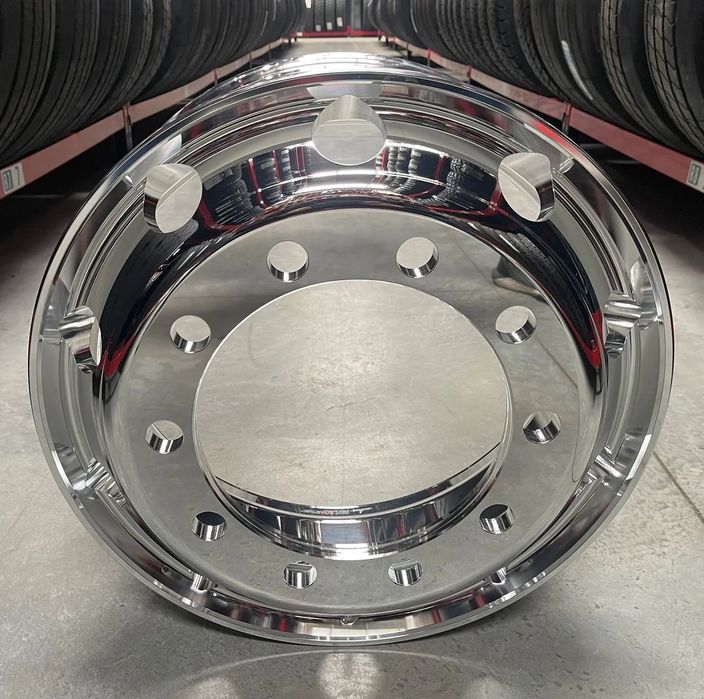 Janta NOUA Aliaj, 8.25X22.5 Jantax Ranforsata 10 prezoane, 105 mm intre prezoane, fiu 280 mm, flansa laterala, , Toate Pozitiile, Valva interioara , ET167, max.3650kg, necesita piuliță dedicata de 32,5 mm