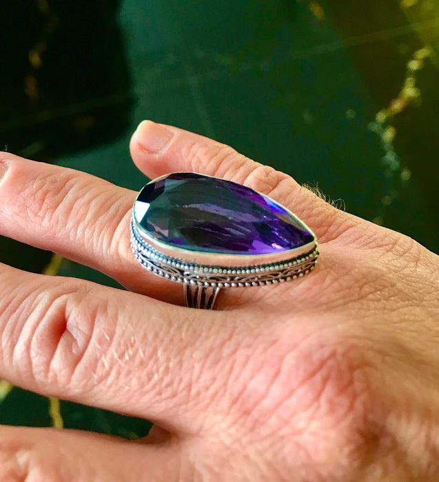 Inel Argint 925 cu Piatra Semipretioasa Ametist Fatetat