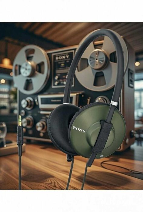 Sony MDR-570LP Slim Headband Stereo Headphones GREEN RARE