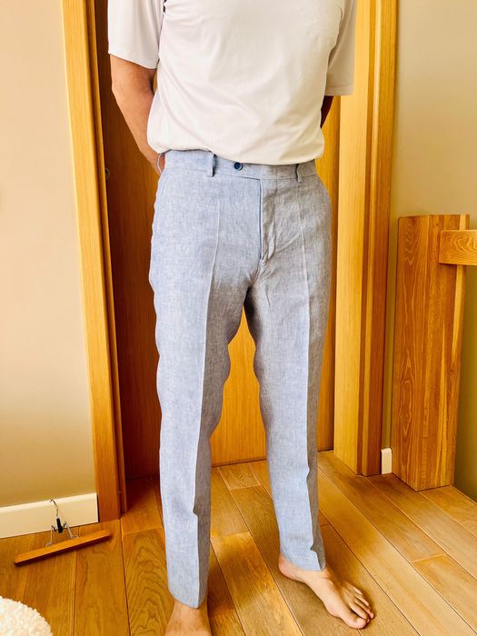 Мъжки син ленен панталон от Мейсис Ню Йорк