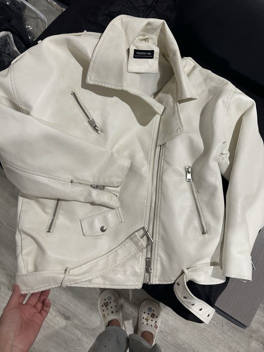 Кожанка оверсайз