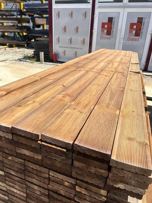 DECK Impregnat in autoclava |  Pin Nordic Finlanda |  32 × 144 × 4500 mm | doua fete profilate | STOC NOU DISPONIBIL