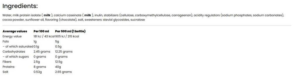 Млечен Протеинов Шейк - BORN WINNER Protein Shake - 500 ml