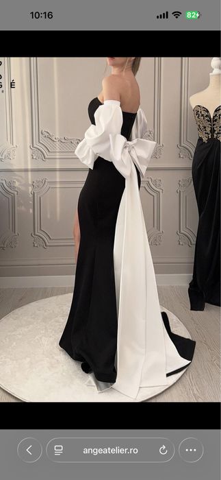 Rochie eleganta rosie cu funda si maneci detasabile