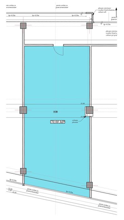 Inchirere spatiu 70mp, cladire 2019, langa fostul magazin Diana, M5
