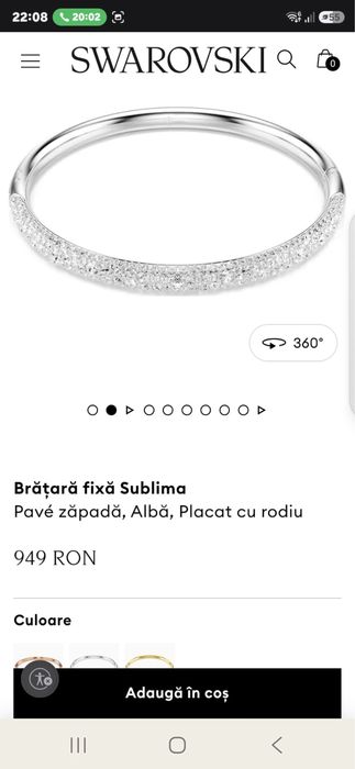 Bratara fixa sublima Swarovski