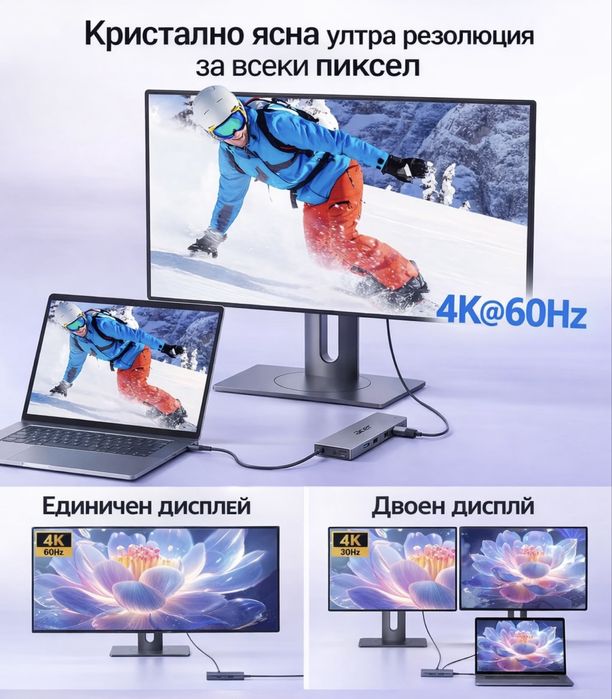 Acer USB-C Докинг Станция 9-в-1