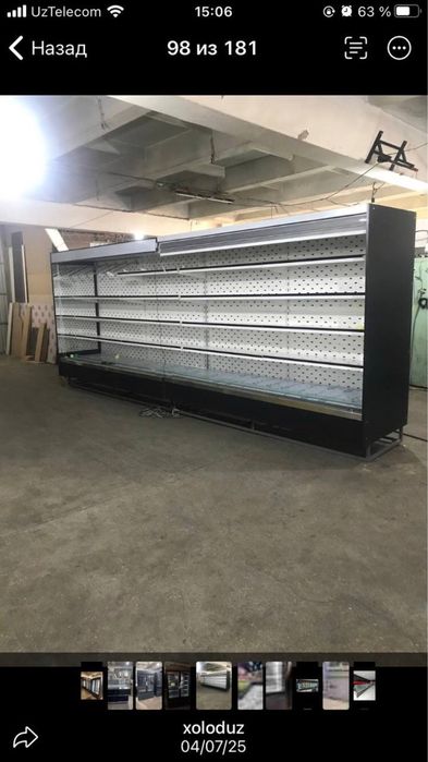 Barcha Turdagi Vitrina xolodilniklar zakaz asosida yasimiz