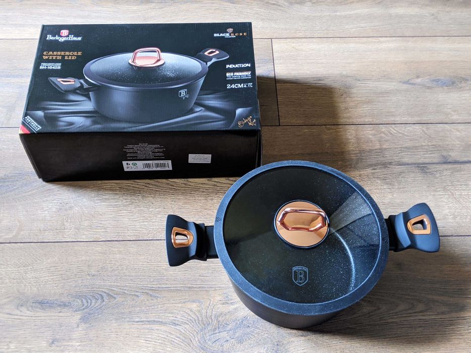 НОВА Тенджера BERLINGER HAUS 24 см незалепващо покритие