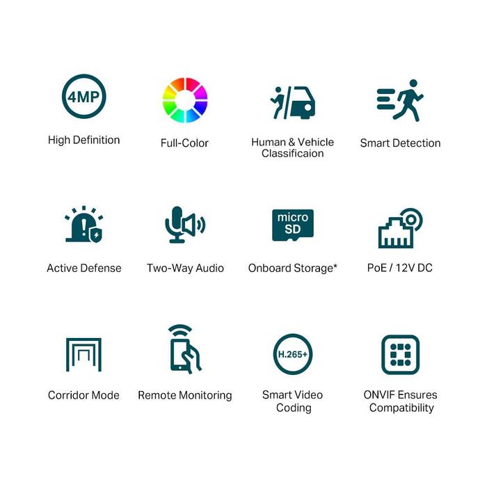 TP-Link VIGI C440 (2.8mm)4MP Turret камера с цветным ночным видением++