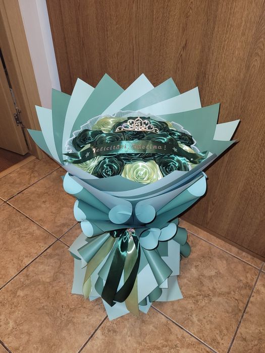 Trandafiri din satin și săpun