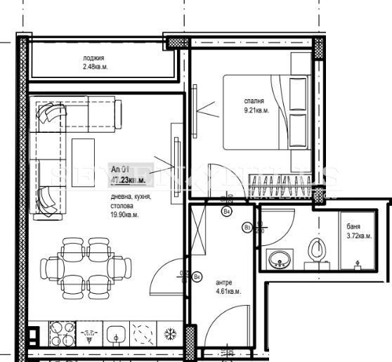Продава се Двустаен апартамент в Пловдив, Каменица 1 - 60 кв.м за 1895 €/кв.м - Снимка #1