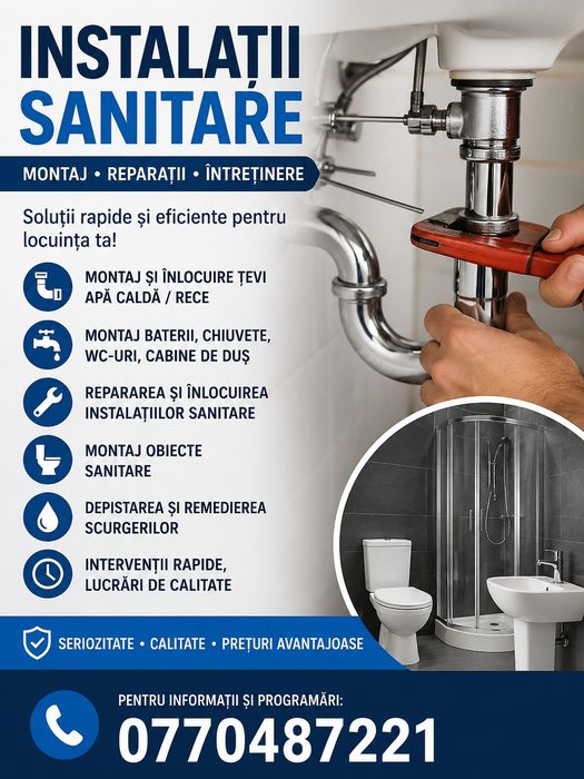 Instalații sanitare profesionale – intervenții rapide!