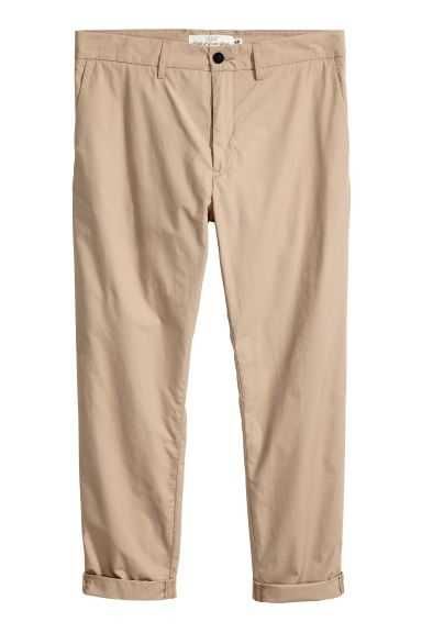 H&M 7 pantaloni chino slim fit subtiri de vara mar. W32 [M/50/42], talie 85-90 cm., noi, cu eticheta