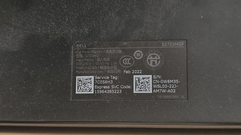 Monitor Gaming Curbat Dell 27" 144Hz + Braţ Birou Reglabil amXea (Set Complet)