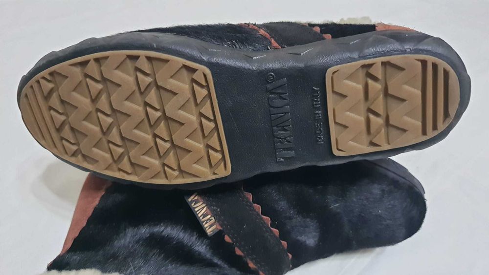 Cizme scurte imblanite natural, TECNICA, piele foca marimea 37,5
