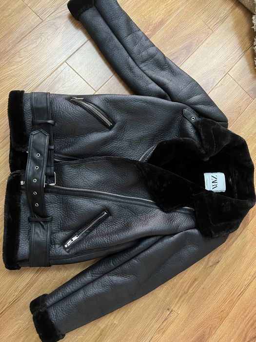 Дубленка авиатор zara