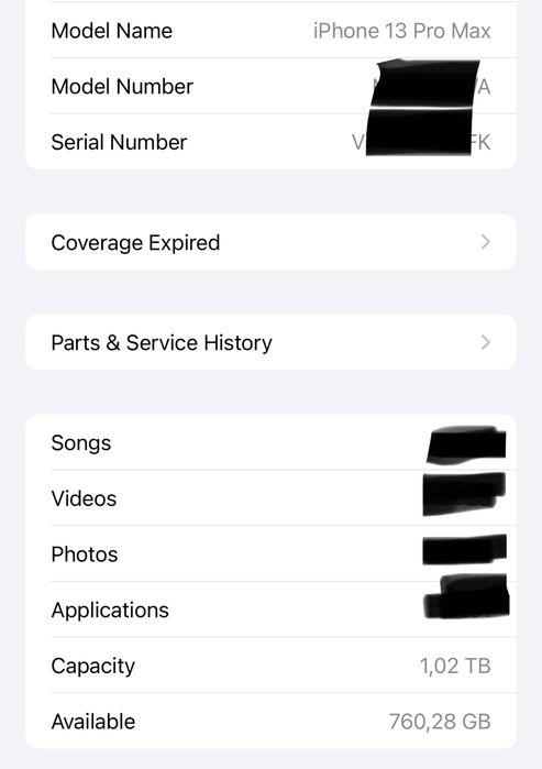 Iphone 13 pro max 1 tb / sierra blue