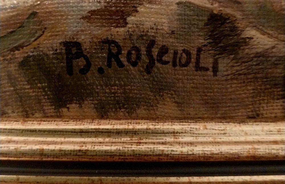 Bruno Roscioli – Peisaj urban italian | Ulei pe pânză | Lucrare originală, semnată
