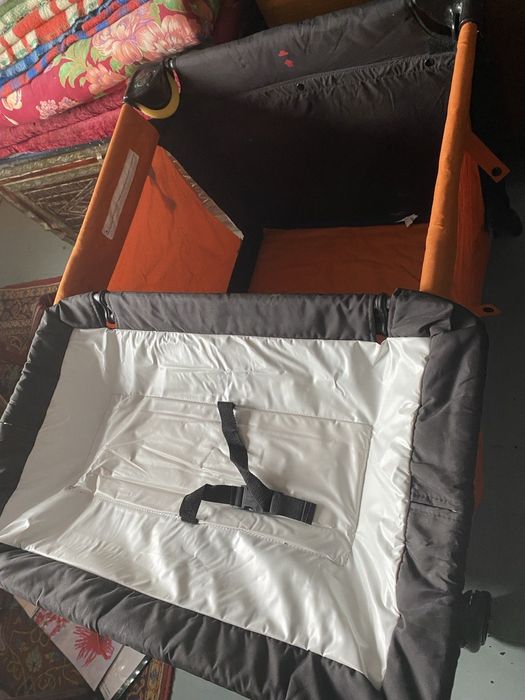 Детская коляска MMGG. Кроватка манеж КRAFT компактная, санки