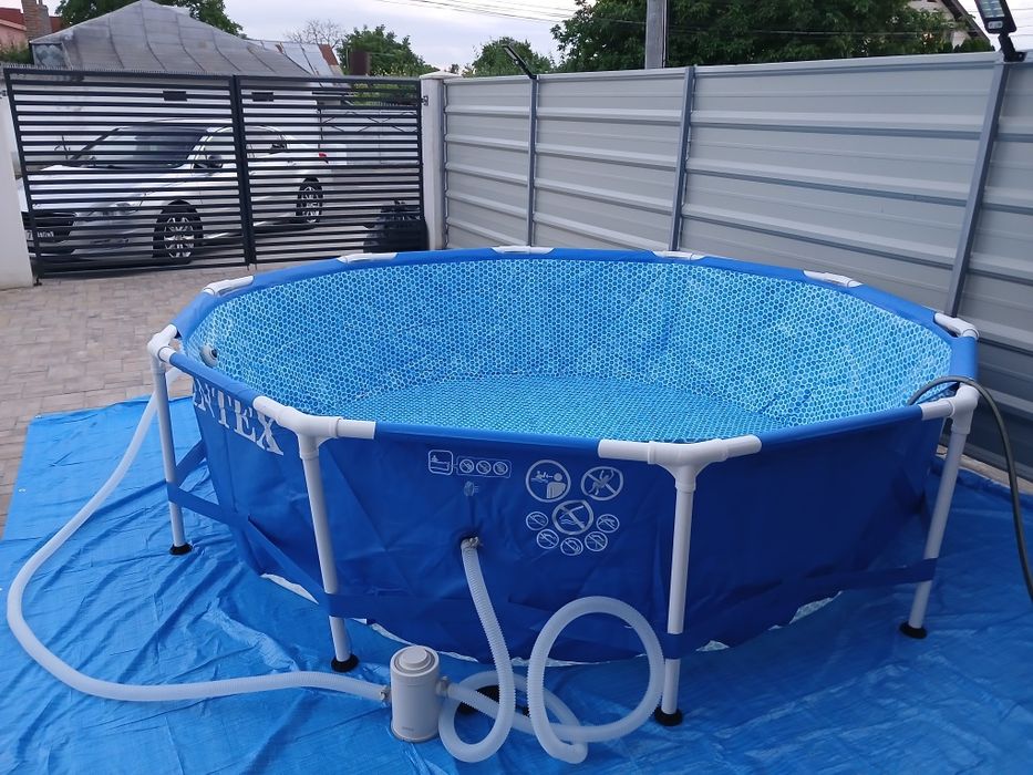 Piscina cadru metalic Intex, 305×76 cm, 4500 litri, rotunda