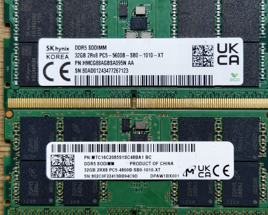 DDR5 32gb sau 64gb, Laptop