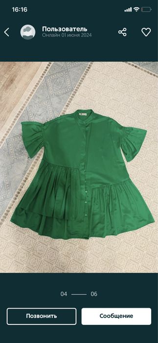 Продам красивое изумрудное платье