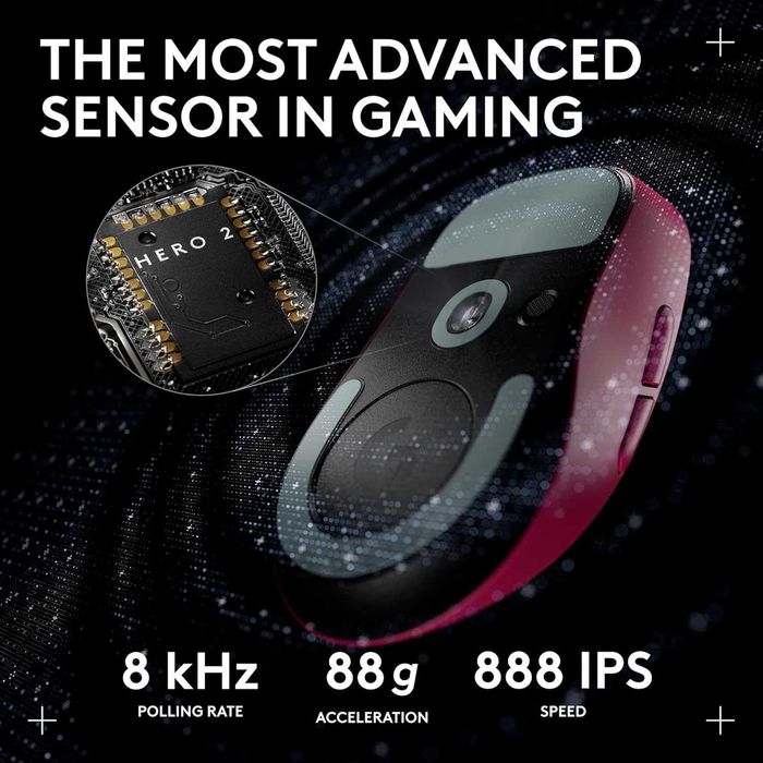 Геймърска мишка Logitech G PRO X Superlight 2 - Magenta (Нова, USB-C)