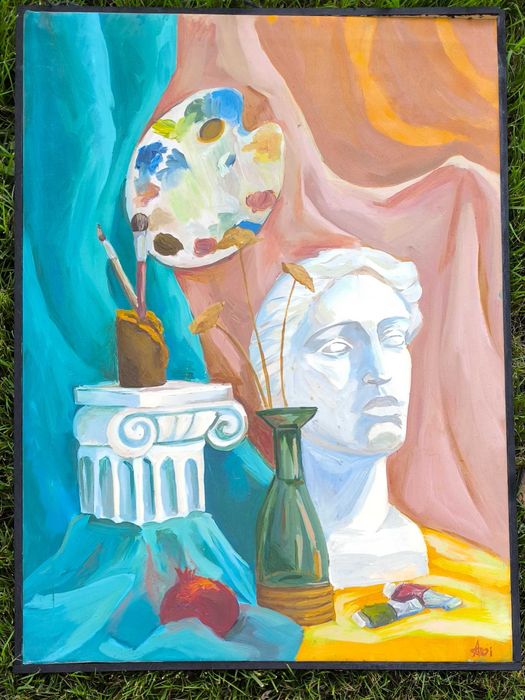 Картина маслом "Натюрморт с Юноной"