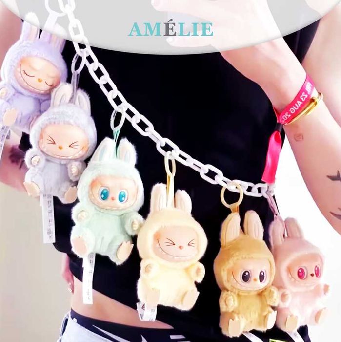 Кукла Лабубу Labubu за чанта. ИЗБОР НА ЦВЯТ! Колекция Amélie