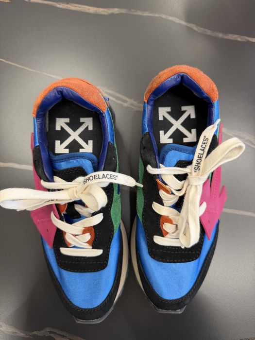 Кожени маратонки Off-white Leather Arrow Running
