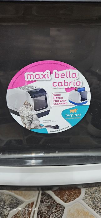 Litiera acoperita pentru pisici mari, Ferplast, Maxi Bella, Alb/Negru

Informatii:
 14 zile drept de retur