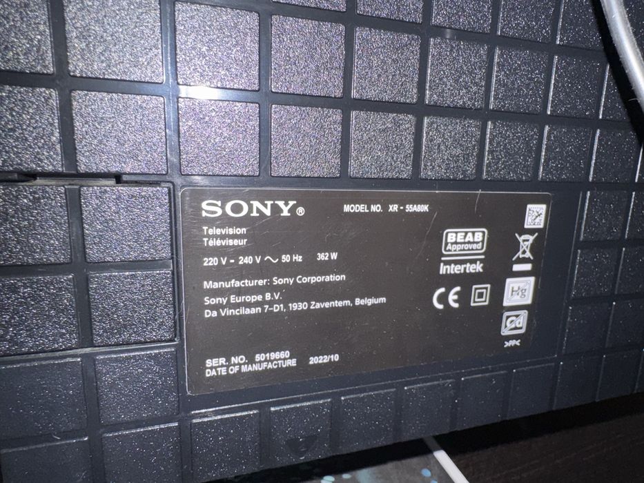 Televizor Smart OLED Sony Bravia XR-55A80K, 139 cm, 4K, Google TV – Impecabil