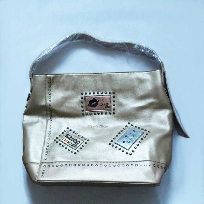 Geanta de dama Kevin Jeans aurie supradimensionata