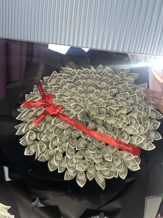 101доллар готовый букет,ручная работа