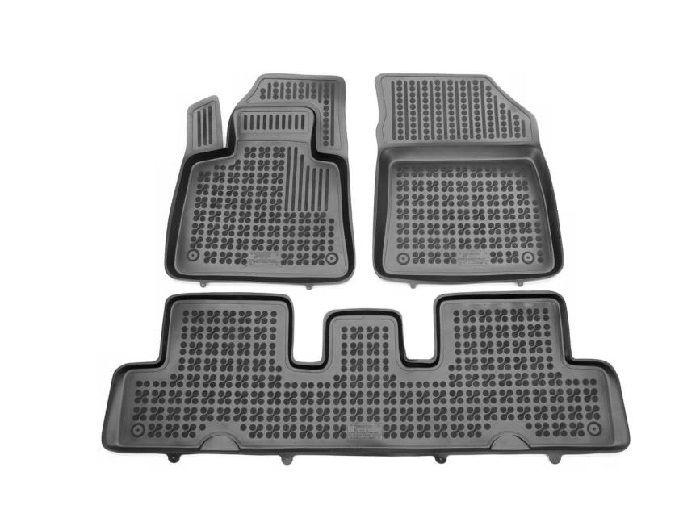 Set covorase auto din cauciuc Citroen C4 Picasso/Spacetourer, 06.2013-, 7 Locuri, negru, presuri tip tavita, Rezaw 201227