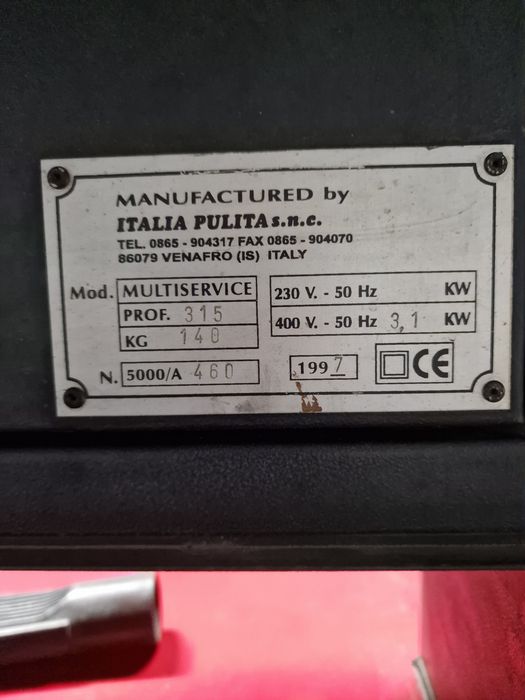 Masina aparat aspirator de spalat tapiterie injectie extracție italia