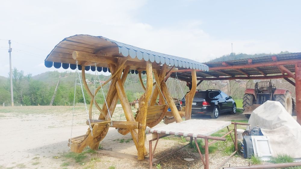 Balansoar rustic lemn masiv Priboieni Arges
