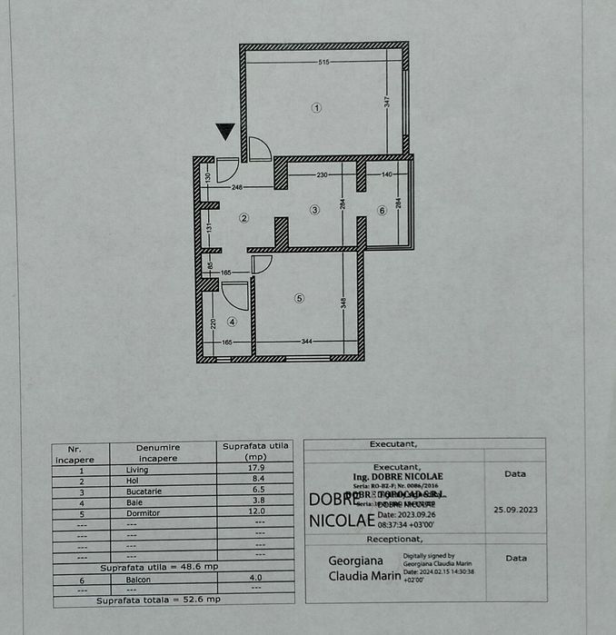 Apartament 2 camere cf 1 decomandat  Dorobanți 2