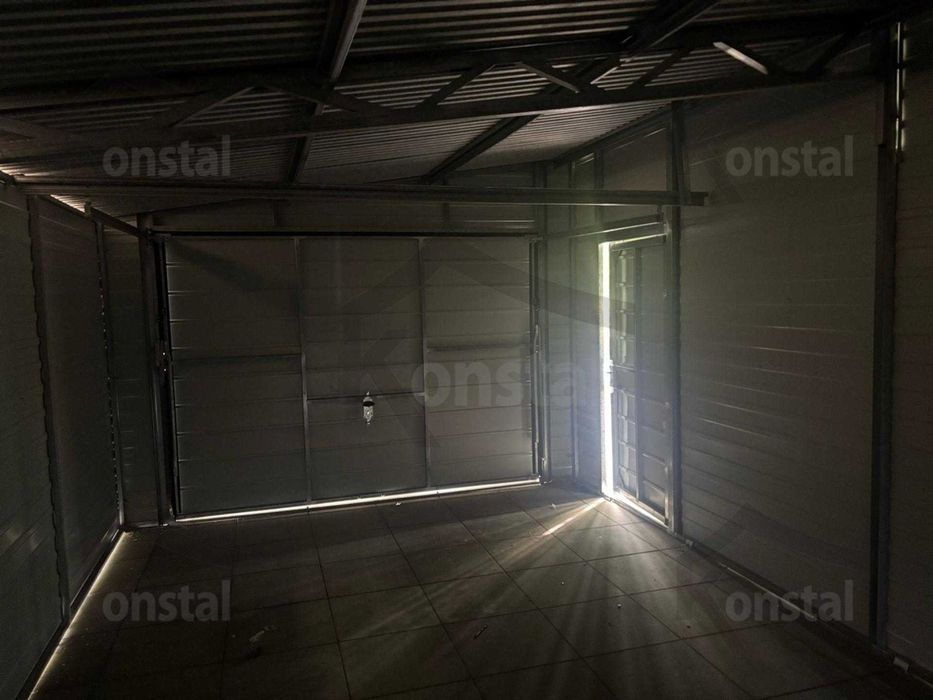 Garaj metalic 7x5 SUPERLINE-PLUS cu carport ajurat + BTX7016
