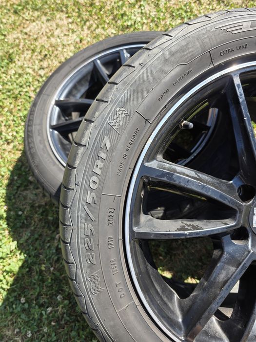 Vând jante aliaj R17 5x112 + anvelope 225/50 R17 – set complet
