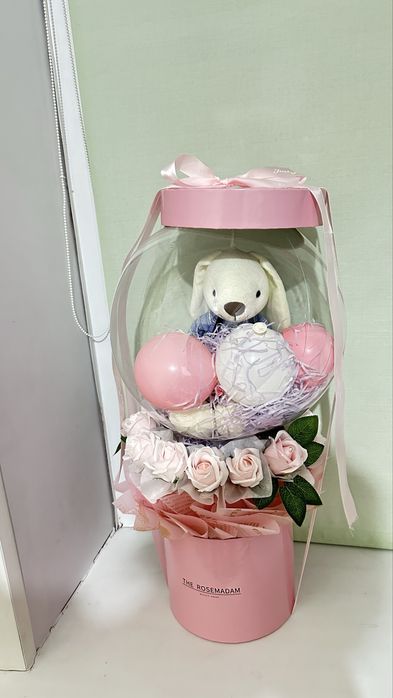 Мыльные розы с бобо шар