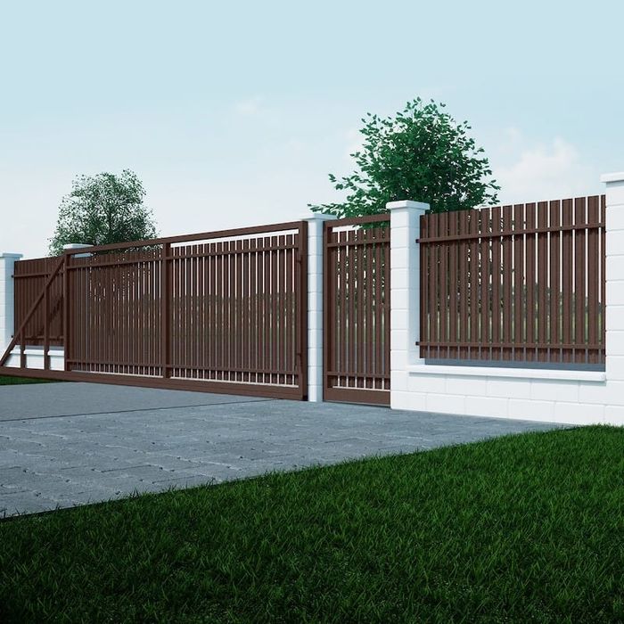 Garduri si porti din panouri stil jaluzele, sipca metalica, tabla cutata, plasa bordurata, fier forjat, BCA sau beton si alte modele disponibile