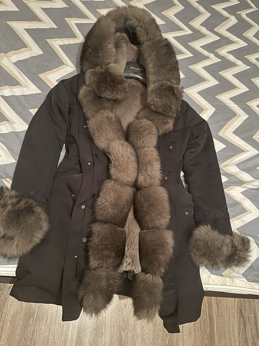 Парка -плащ (2 в 1) - серая и черная